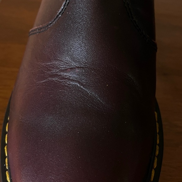 Dr. Martens Rometty Leather Chelsea Boot in Burgundy sz 7 - Picture 9 of 11